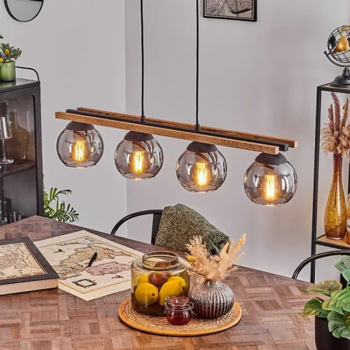 Suspension Podre Ecru, 4 Lumieres