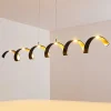 Suspension Rezat Led Noir Dore, 6 Lumieres
