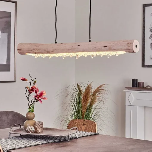 Suspension Rodeche Led Noir, 2 Lumieres
