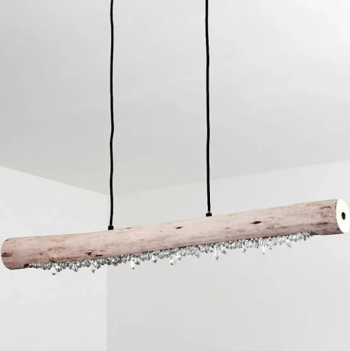 Suspension Rodeche Led Noir, 2 Lumieres