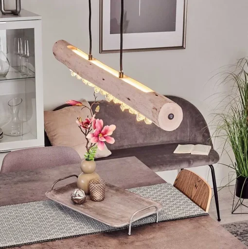Suspension Rodeche Led Noir, 2 Lumieres