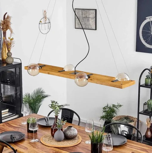 Suspension Santorum Argent Oxyde, Ecru, 4 Lumieres