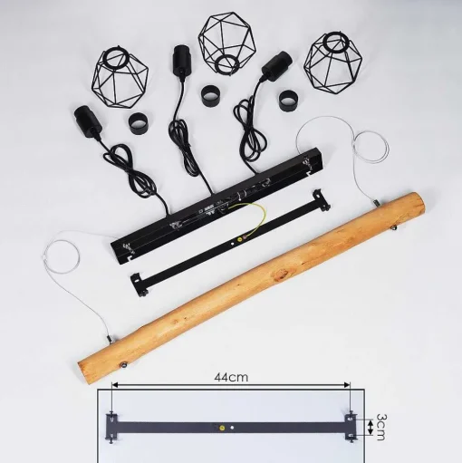 Suspension Seegaard Brun, 3 Lumieres