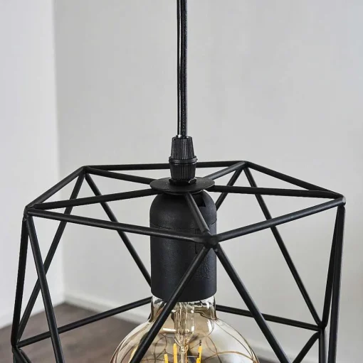 Suspension Seegaard Noir, 3 Lumieres