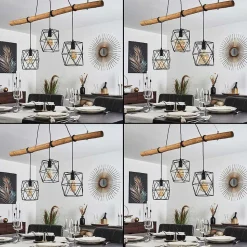 Suspension Seegaard Noir, 3 Lumieres