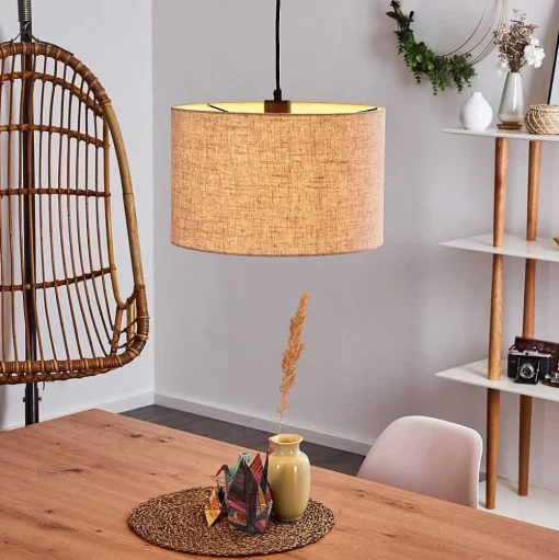 Suspension Shiburg Bois Clair, 1 Lumiere