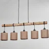 Suspension Soungou Ecru, Noir, 5 Lumieres