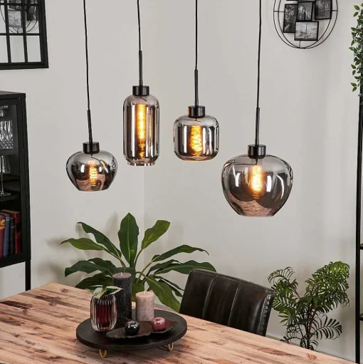 Suspension Talok Fume, 4 Lumieres