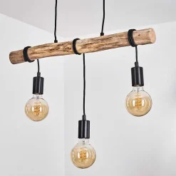 Suspension Toleda Ecru, Noir, 3 Lumieres