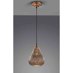 Suspension Trio Jasmin Cuivre, 1 Lumiere