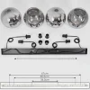 Suspension Verre 30 Cm Koyoto Clair, Fume, 4 Lumieres