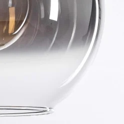 Suspension Verre 30 Cm Koyoto Clair, Fume, 4 Lumieres