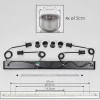 Suspension Verre 15 Cm Lauden Clair, Fume, 4 Lumieres