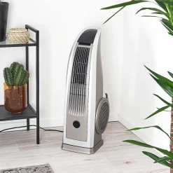 Ventilateur Benidorm Noir, Argente, Telecommandes