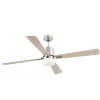 Ventilateur De Plafond A Lampe Faro Barcelona Palk Nickel Mat, 2 Lumieres