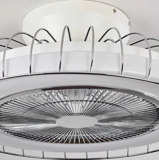 Ventilateur De Plafond Burmeister Led Blanc, 1 Lumiere, Telecommandes