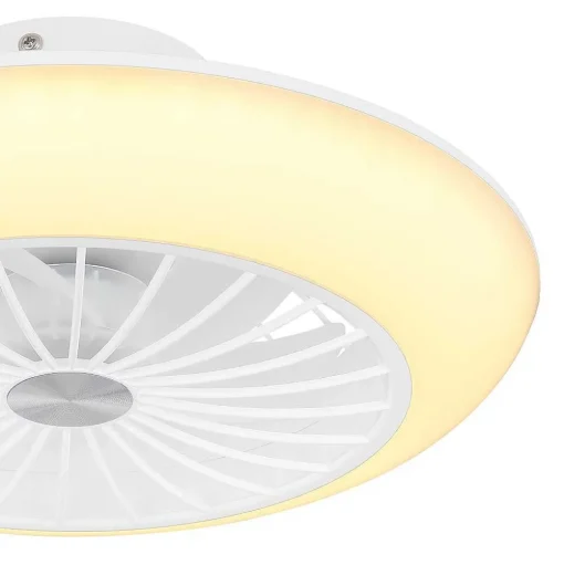Ventilateur De Plafond Globo Laffee Led Blanc, 1 Lumiere