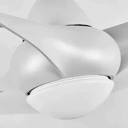 Ventilateur De Plafond Malloa Led Titane, 1 Lumiere, Telecommandes