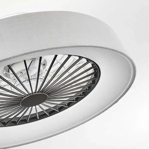 Ventilateur De Plafond Moli Led Gris, Blanc, 1 Lumiere, Telecommandes