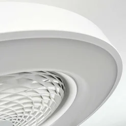 Ventilateur De Plafond Penon Led Blanc, 1 Lumiere, Telecommandes
