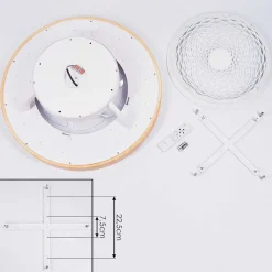 Ventilateur De Plafond Penon Led Blanc, 1 Lumiere, Telecommandes