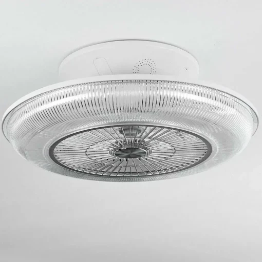 Ventilateur De Plafond Riccione Led Blanc, 1 Lumiere, Telecommandes, Changeur De Couleurs