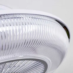 Ventilateur De Plafond Riccione Led Blanc, 1 Lumiere, Telecommandes, Changeur De Couleurs