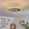 Ventilateur De Plafond Terradura Led Chrome, Noir, Blanc, 1 Lumiere, Telecommandes